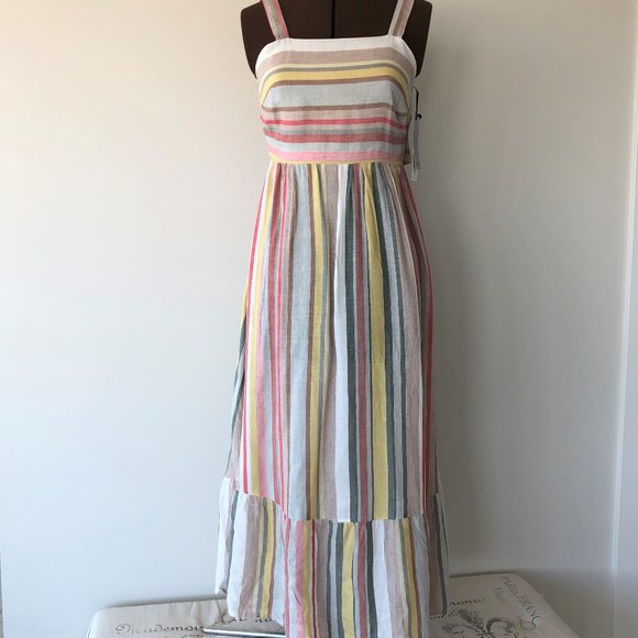 Spirit of Grace Dresses & Skirts - NWT Striped Linen Blend Sundress